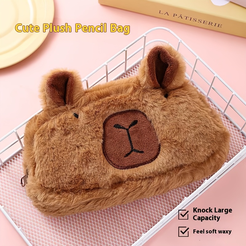 Beauty Preservation Makeup Bag - Cute Cartoon Capybara Large Capacity Plush