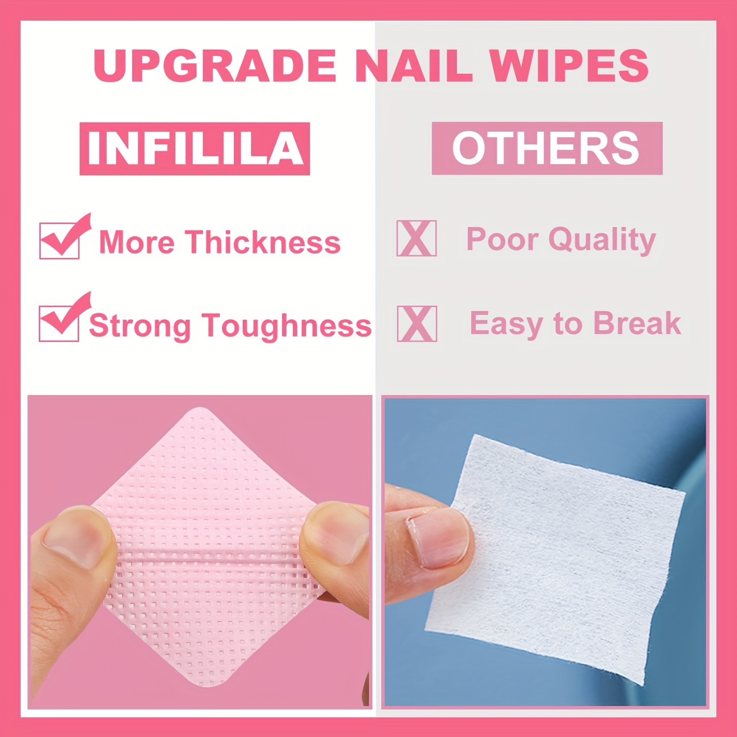 20/600pcs Lint-Free Nail Wipes - огляд і ціна Gel Nail Polish
